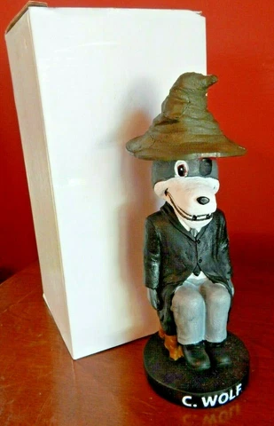 NEW Erie SeaWolves Harry Potter Sorting Hat C WOLF Mascot Bobblehead in Box Cover