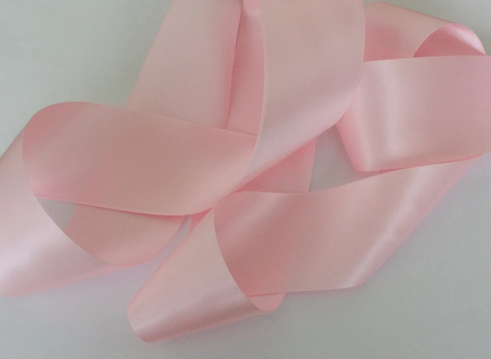 Cinta de satén de doble cara Jasdee por yarda de ancho 1/2", 3/4", 1", 1-1/2", 2" pulgadas Foto 1 de 2