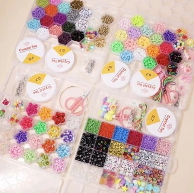 Clay Beads for Bracelet Making Full Kit Clay Polymer Beads Jewellery - Image 1 of 4