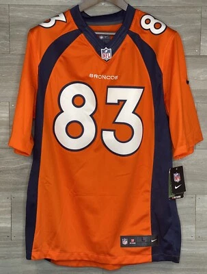 Camiseta deportiva de los Denver Broncos #83 Wes Welker Nike On Field NFL naranja azul para hombre L nueva con etiquetas Foto 1 de 4