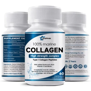 Ultimate Marine Collagen Caps 1200 mg with Hyaluronic Acid, Vitamin C & Biotin - Picture 1 of 8