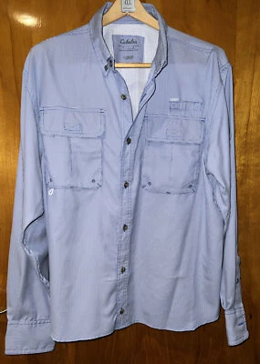 Рубашка мужская Cabela's Foremost Upf 30 большая для рыбалки походов на открытом воздухе - Изображение 1 из 4