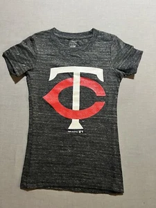Minnesota Twins Shirt Girls Small Gray Logo Short Sleeve Top Tee Youth NWOT. - Picture 1 of 8