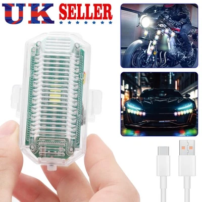 New 7 Colors LED Car Rechargeable Flashing Lights Wireless Remote Control Light - Image 1 of 4