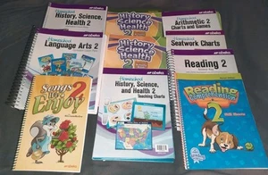 Abeka 2ND Grade Lot Language Arts Arithmetic Reading Science History Health Song - Imagen 1 de 11