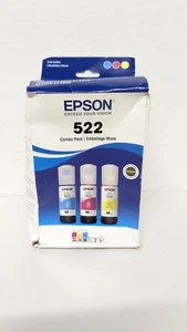 Epson 522 Ecotank Confezione Combo C/M/Y Inchiostro 3 Bottiglie Originale - Scad. 08/2026 - Foto 1 di 6