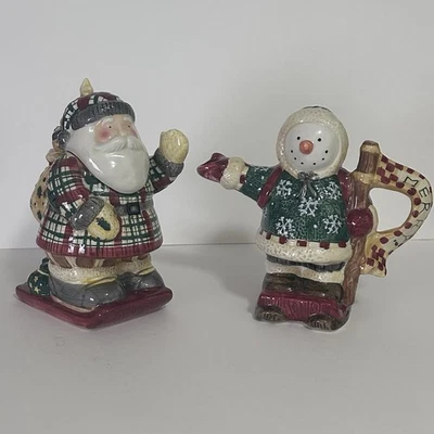 Debbie Mumm Sakura Trineo Amigos Santa Azúcar y Muñeco de Nieve Crema Set Navidad Foto 1 de 4