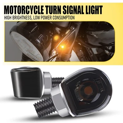 Turn Signals Blinker Lights Indicator Amber Universal Motorcycle LED Mini USA - Image 1 of 4
