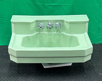 Sea Foam Green Sink Wall Mount Original Ceramic - Image 1 of 4