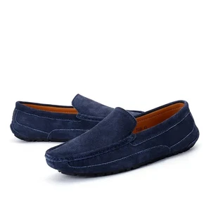Mocasines de cuero para caminar informales zapatillas para hombre al aire libre zapatos deportivos planos para conducir - Imagen 1 de 20