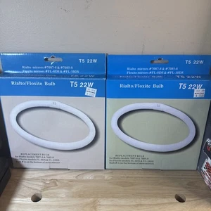 7.25 inch T5 22W Circular Bulb Light for Rialto & Floxite Mirrors / 2 PC LOT - Picture 1 of 14