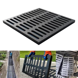 Griglia di Scarico in Ghisa, Coperchio di Scarico Esterno 10*10in, Resistente B125 Classe C... - Foto 1 di 8