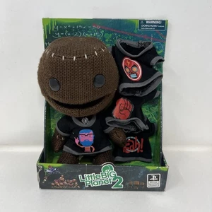Little Big Planet Brown Knit Sackboy w/ 4 Shirts PS3 Senario Plush Figure New - Picture 1 of 8