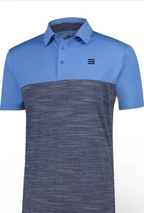 Three Sixty Six Herren Quick Dry Golf Poloshirt 2XL Midnight And Sky Blue - Bild 1 von 5