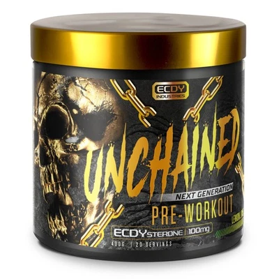 Pre Workout Booster Ecdysterone 400g Pulver Koffein Pump - UNCHAINED Lemon Lime - Bild 1 von 4