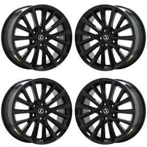 18" Lexus NX250 NX350 Gloss Black wheels rims Factory OEM set 74409 EXCHANGE - Picture 1 of 8