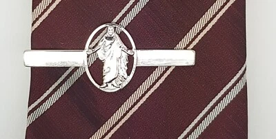 Christus Tie Bar, Silver plated - Image 1 of 4