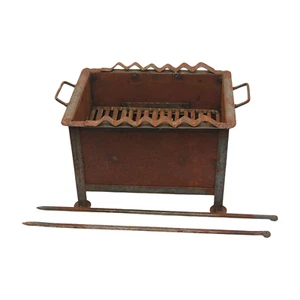 Hand Crafted Iron Grill Barbeque Tandoor Stove Charcoal Cooking Gas Stove Sigdi - Picture 1 of 24
