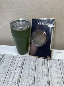 Yeti Rambler 26 oz Cup w/Straw Lid - Green - Picture 1 of 15