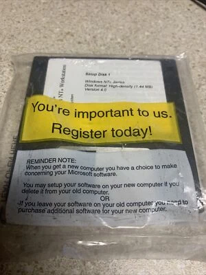 Microsoft Windows NT 4.0 Workstation Edition 3.5" Floppy Setup Disks. New Sealed - Image 1 of 2