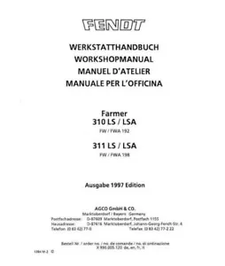 Manuale officina Fendt Farmer LS LSA 310 311 consegnato oggi - Foto 1 di 4