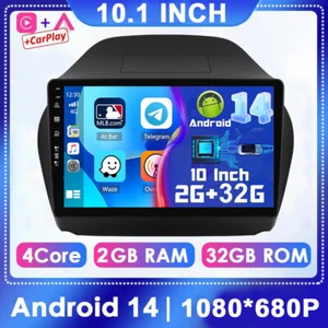 10.1'' Android 15 Autoradio GPS Per Hyundai iX35 2009-2015 Navigation CarPlay AM - Imagen 1 de 17