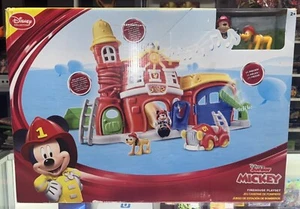 Disney Junior Mickey Mouse 11 Piece Firehouse Playset New Open Box (Damaged Box) - Picture 1 of 10