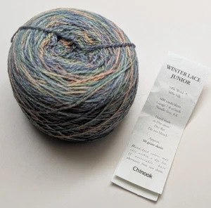 Single Cake Winter Lace Junior Handpainted Chinook 50% wool/ 50% Silk TM - Picture 1 of 2