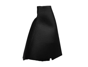 RENAULT TRAFIC II (01-14) Cuffia Leva Cambio 100% Vera Pelle - Cuciture Nero - Picture 1 of 1