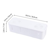 2 Pcs Power Cord Storage Box Plastic Wire Arranging Case for Office Home