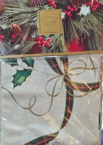 Lenox For The Holidays Holidays Nouveau Tablecloth 52” x 70” Oblong NOS - Picture 1 of 8