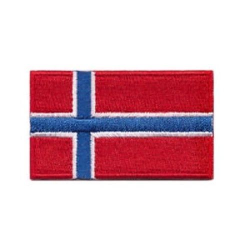 Norwegian Flag Iron On Patch Sew on Transfer Norway flag Patch - Image 1 of 1