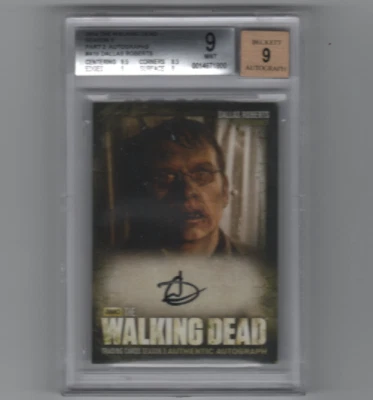 TARJETA AUTÓGRAFA WALKING DEAD TEMPORADA 3 PT 2 DALLAS ROBERTS/MILTON MAMET ¡CALIFICADA 9! Foto 1 de 2