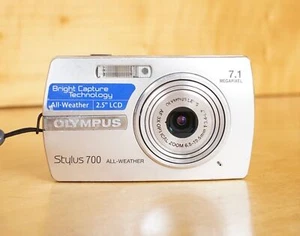 Olympus Stylus 700 All Weather Digital Camera 7.1MP 3x Zoom Silver Tested READ! - Picture 1 of 6