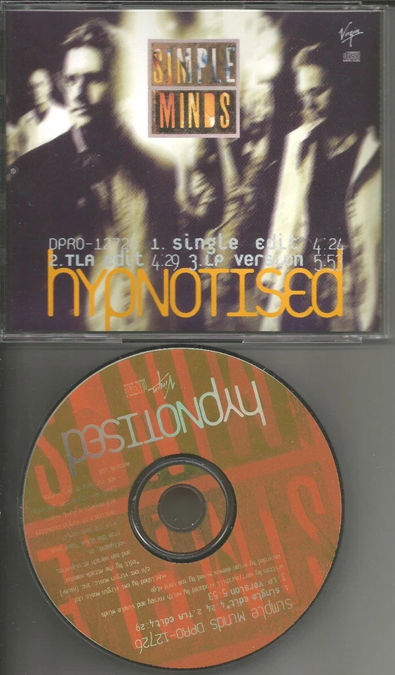 SIMPLE MINDS Hypnotised w/2 RARE EDITS TLA EDIT RADIO PROMO DJ CD single 1995 - Image 1 of 1