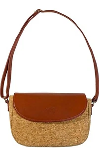  Handtasche aus Kork | vegane Lederakzente | mittelgroße Umhängetasche - Bild 1 von 5