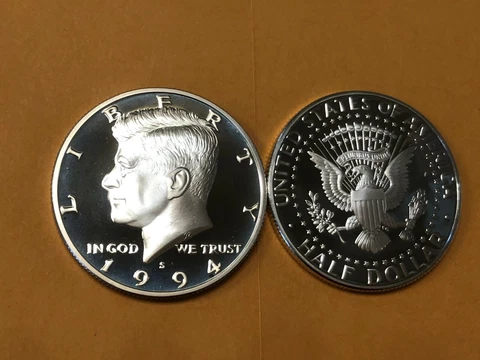 1994 S SILVER GEM PROOF KENNEDY HALF DOLLAR. THIS IS REALLY NICE! HIGH GRADE! Cover