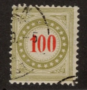 Switzerland Scott J34 Postage Due (100rp) Used - CV 2.25$ - Picture 1 of 2