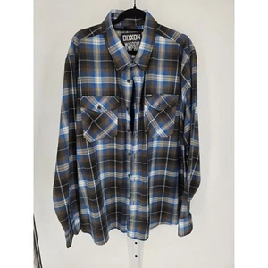 Dixxon Camicia Flanella Uomo 2X Saggezza In Catene Non Dormiamo Mai Plaid Grigio Blu - Foto 1 di 7