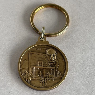 Llavero de latón vintage James Cash Penney JC Penney Golden Rule Award Foto 1 de 4