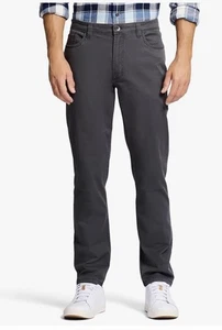 IZOD Salzwasser Herren Chino Hose grau gerade Passform 5-Pocket Stretch Gr. 30X30 Neu mit Etikett - Bild 1 von 7