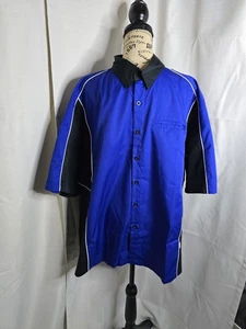 SIMPSON Black & Blue Pit Crew Mechanic Racing Work Shirt Men’s Large - Picture 1 of 10