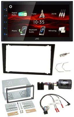 JVC USB Bluetooth Lenkrad DAB 2DIN Autoradio für Opel Corsa C Omega B Agila A sc - Bild 1 von 4