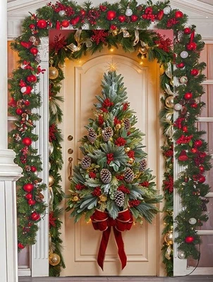 9m Christmas Door Banner flag Organza Wedding Xmas Home Festive Decor 1PC