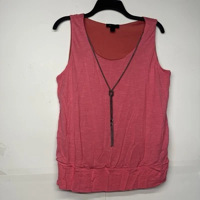AB Studio женщин без рукавов блузка верхний розовый размер большой L эластичной бак - Изображение 1 из 4