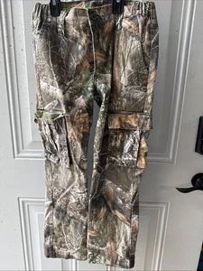 Realtree Camouflage Cargo Hunting Pants Youth Boys Large 10/12 Outdoors - Picture 1 of 7