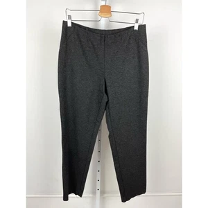 Pantalones de pierna ajustados J. JILL Ponte cintura elástica frente plano elásticos gris jaspeado M - Imagen 1 de 7