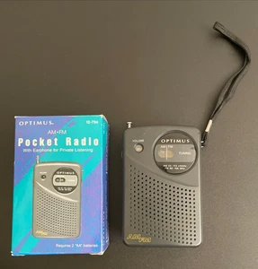 VINTAGE OPTIMUS RADIO SHACK 12-794 AM FM Stereo Pocket Radio - Photo 1 sur 15