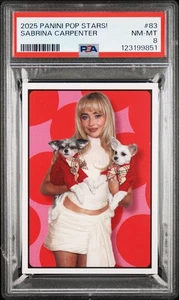 Sabrina Carpenter 2025 Panini Pop Stars! Stickers #83 RC PSA 8 Near Mint - Mint - Picture 1 of 3