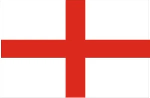 England St George Flag 2 X Sticker 12cm x 9cm self adhesive weatherproof vinyl - Picture 1 of 1